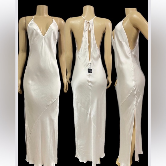 Victoria's Secret Luxurious Elegant 100% Silk Nightgown Sleep dress Ivory Medium